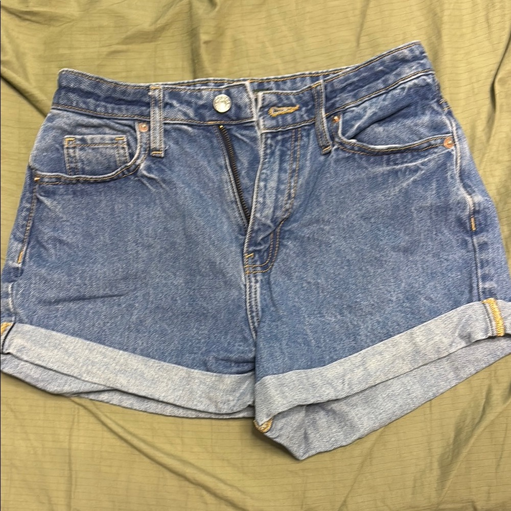 Wild Fable Blue Jean Shorts Cuffed Hem